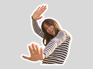 Her mit der guten Laune